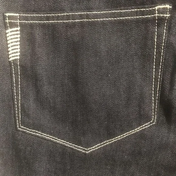 PAIGE Jeans Monica Tux JJ Skinny Dark Denim Frayed Light Blue Tux Sides Size 27 - Picture 8 of 11